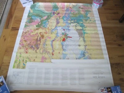 Mapa de Servicio Geológico de Nuevo México Wall Mal de Carle H. Dane 60" x 49" 1965 Foto 1 de 4