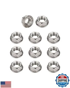 5/16-18 Flange Nuts - IMScrews 304 Stainless Steel Flange Nuts - Resilient Fa - Picture 1 of 5
