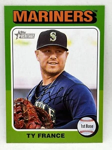 2024 Topps Heritage Ty France #48 Kurzdruck SP Seattle Mariners - Bild 1 von 2