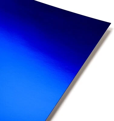 A4 Mirror Card Blue Shiny Metallic Cake Topper Cricut Silhouette - 25 Sheets - Image 1 of 4