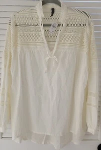 Damen XCVI Shirt Bluse Top Weiß Neu Mit Etikett Größe XL Neiman Marcus - Bild 1 von 3