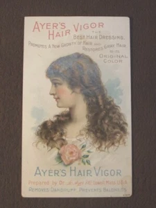 GIRL BONITA - VIGOR PARA EL CABELLO DE AYER, MASA LOWELL - TARJETA COMERCIAL VICTORIANA - Imagen 1 de 2