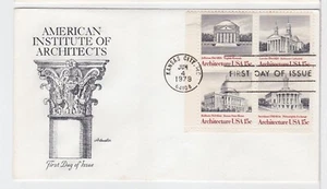 TurtlesTradingPost- Architecture 1979 FDC #1779-82 Artmaster- Corner Block - Picture 1 of 1