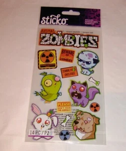 Free Shipping BRAND NEW SEALED Sticko Stickers Animal Zombies SCRAPBOOKING DIY - Picture 1 of 3