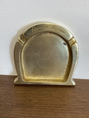 Alter Aschenbecher Etienne Aigner ~1960 Schale Messing k. Emailschild 2387.20 - Image 1 of 4