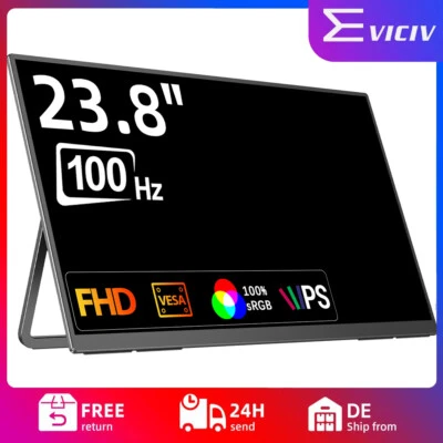 EVICIV 100Hz Portable Monitor, 23,8 Zoll XMobile Display IPS-Bildschirm 1080P DE - Bild 1 von 4