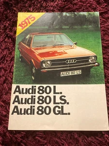 Audi 80 Brochure 1975, B1 shape, Aug 1974 UK issue inc L, LS, GL - Picture 1 of 1