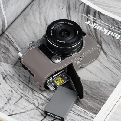 Handmade Genuine Leather Half Camera Case Cover For Olympus E-P7 EP7 - Image 1 of 4