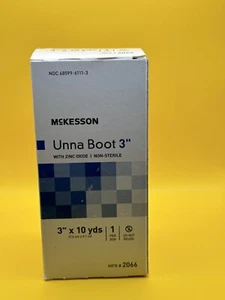 McKesson Unna Boot White Cotton 4" x 10 yd with Zinc Oxide 2067 1 Ct - Picture 1 of 3