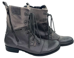 J75 Jump Mens Trooper 3 Combat Tactical Boots Size 13 Gray Military Biker Grunge - Picture 1 of 19