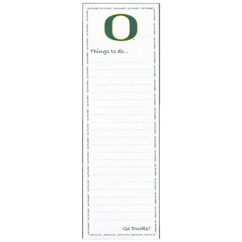 Oregon Ducks Magnetic To Do List Pad Cover