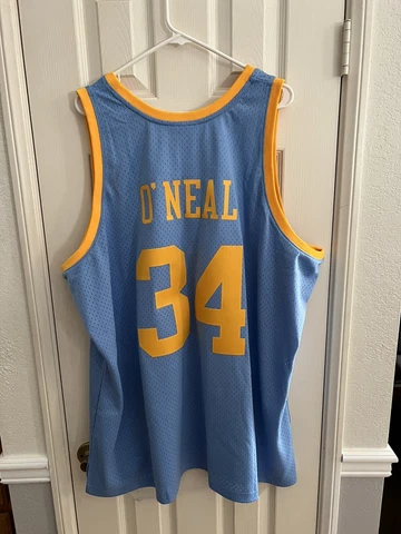 Shaquille ONeal MPLS Lakers Swingman Jersey Mitchell Ness Blue 4XL Cover