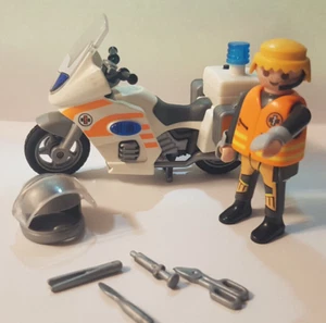PLAYMOBIL 70051, Notarzt mit Motorrad und Blaulicht, Licht, Komplett - Bild 1 von 5
