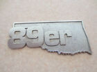 89er Oklahoma dealership metal car badge / emblem