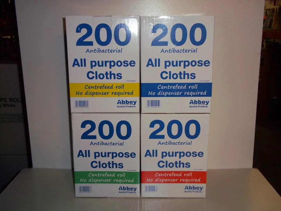 ABBEY Antibacterial All Purpose Cloth J Cloths Cleaning Bar Restaurant 4 COLOURS