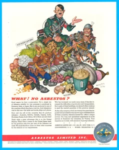 Asbestos German Japanese military soldiers industry vintage print ad 1942 - Picture 1 of 4