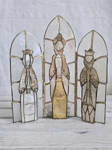 Silvestri Vintage Capiz Shell 3 wisemen Candle holder - Christmas  Votive  - Picture 1 of 3