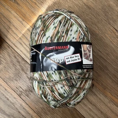 Austermann STEP 6 w/ Aloe Vera & Jojoba Oil Sock Yarn ~ 84g ~ SW Merino & Nylon - Image 1 of 4