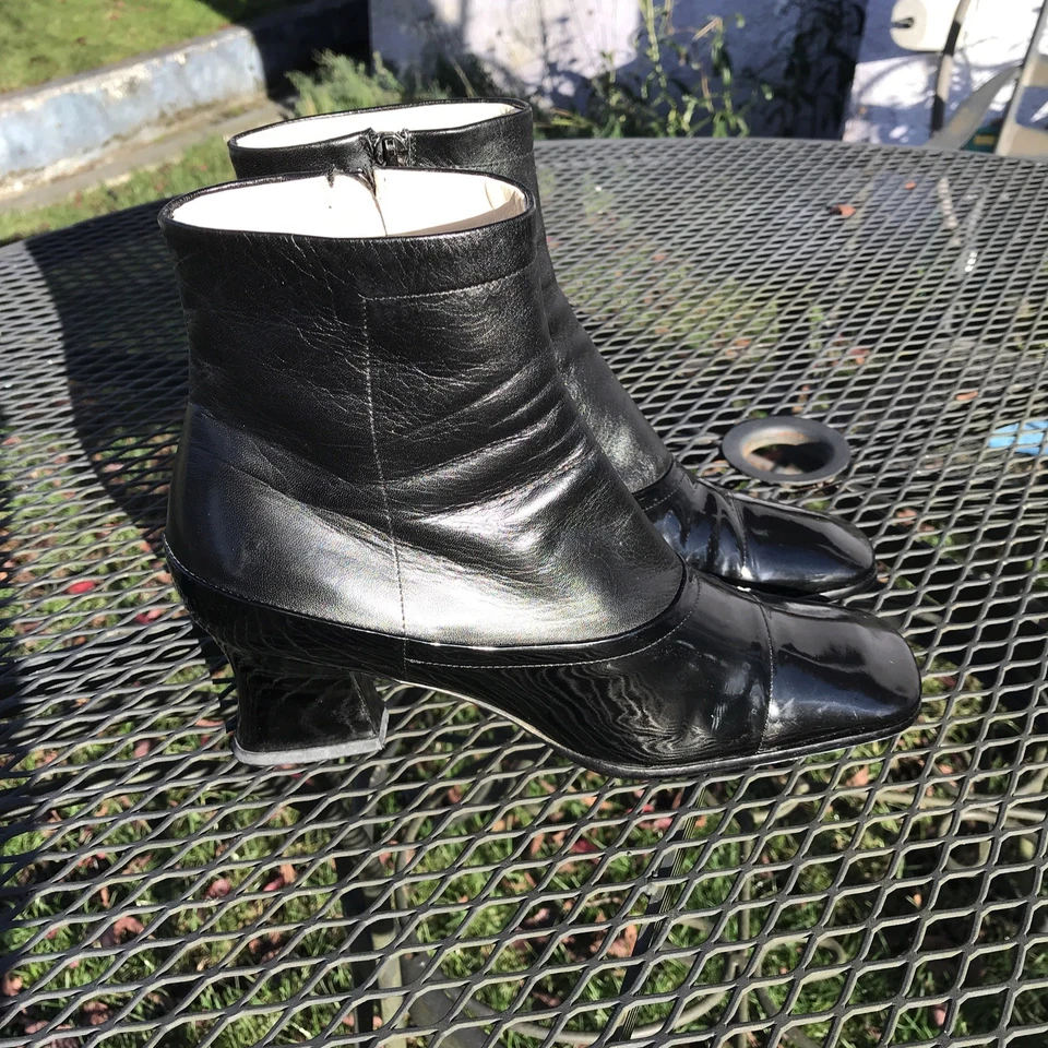 Botines Prada Vintage Mujer Puntera Cuadrada Negros Talla EU 37 US 7 Hechos en Italia Foto 1 de 4