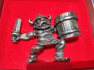 Tinn-Per Zinn Norwegen Wikinger mit Fass Figur - Bild 1 von 12