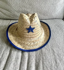Chapeau de cowboy bleu enfant avec étoile shérif - Photo 1 sur 5