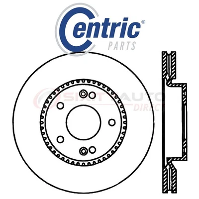 Centric C-TEK Disc Brake Rotor for 2003-2008 Hyundai Tiburon 2.0L 2.7L L4 V6 sq - Изображение 1 из 4