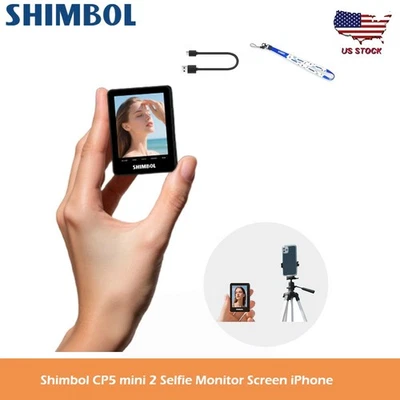 Shimbol CP5 Mini II Selfie Monitor Screen, 2.4 inch Real-Time Phone Mirroring
