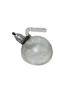 Vintage McKee Whistling Tea Kettle Clear Textured Glass - Picture 1 of 6