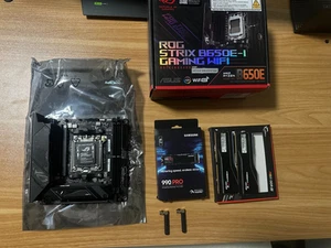 ASUS ROG Strix B650E-I Gaming WiFi Mini ITX Mobo+DDR5 32GB RAM+2 SSDs (2+1TB) - Bild 1 von 5