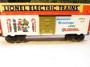 LIONEL 19913- 1991 ANNUAL CHRISTMAS BOXCAR- 0/027 SCALE- NEW- BXD- SH - Picture 1 of 5