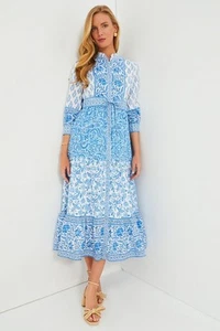 NWT Pink City Prints Ocean Mix Gemma Dress Size Medium - Picture 1 of 13