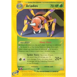 Ariados Aquapolis 3/147 Reverse Holo-Foil Pokemon Sammelkarte Top Zustand - Bild 1 von 1