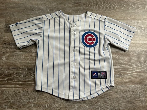 Majestic Alfonso Soriano Chicago Cubs Baseball Jersey Youth Toddler Sz 5/6 Sewn Cover