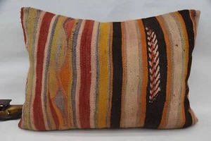 Kilim Pillows, Body Pillow, 20"x28" Orange Cushion Case, Pillow Covers - Picture 1 of 6
