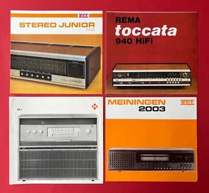 4 x DDR Prospekt 1965 - 78 RFT Radio Stereo Junior, Rema toccata  ( F23134 - Bild 1 von 4