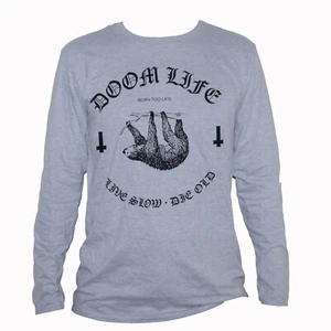 Camiseta Stoner Doom Metal Live Slow Die Old Manga Larga Gris Top S-2XL - Imagen 1 de 3