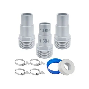Universal Combo Pool Hose Adapter Replacement, 1-1/4" or 1-1/2", 3 Pack Fits ... - Picture 1 of 7