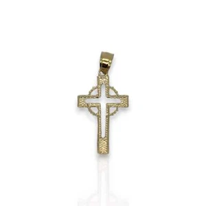 Cross Pendant - 10K Yellow Gold - Picture 1 of 2