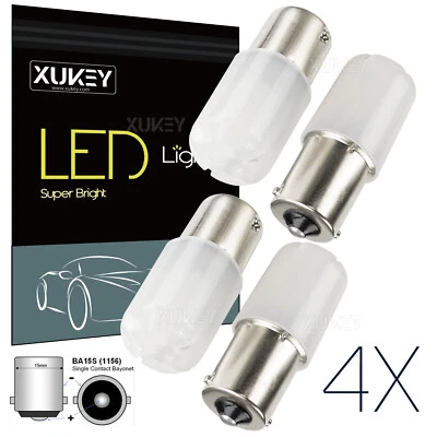 4x 12V BA15S White 67 89 97 631 5007 5008 R5W R10W 1156 LED Bulb Mini Car RV Foto 1 de 4