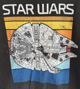Star Wars Falcon T-Shirt Black Short Sleeve Size XL Vfifthsun - Picture 1 of 4