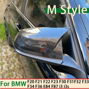 2x Carbon Fiber Pattern Side Mirror Cover Cap M Style For 2014-2019 BMW i3 i3S - Picture 1 of 6