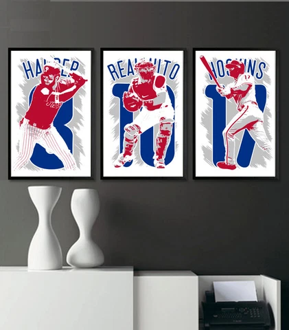 PHILADELPHIA PHILLIES art print/poster FAN PACK #3 3 PRINTS! Bryce Harper Cover