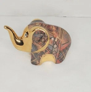 ESTIL ARTUR from Spain Gold Elephant Figurine with pattern - Picture 1 of 10
