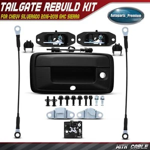 Metal Tailgate Hardware Rebuild Kit w/ Cable for Chevy Silverado 1500 GMC Sierra - Picture 1 of 11