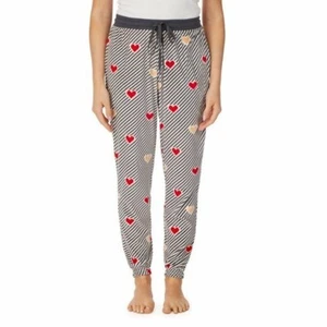 SECRET TREASURES WHITE GRAY BLACK STRIPE JOGGER SLEEP LOUNGE PANTS 2X - Picture 1 of 2