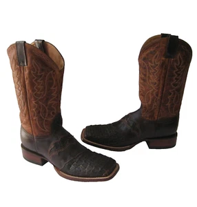 BOTAS ANTIGUAS GRINGO TRADICIONES MARRONES CON CEPILLO CUERNO SILLA VAMPIRO CAIMÁN HOMBRE 9D - Imagen 1 de 10
