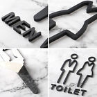 Toilet Sign Brass Wash Room Door Wall Label Sticker Wc Holder Signage Board S^3
