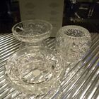 Partylite Salzburg Crystal 3 Piece Candle Holder Set -  New In Box - P7405