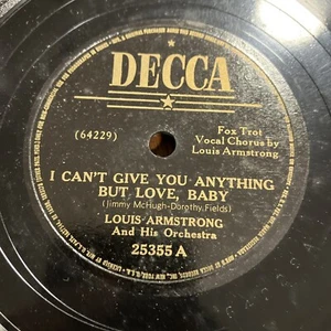 78 rpm Louis Armstrong I Can't Give You Anything But Love Ain’t Misbehavin’ - Picture 1 of 5