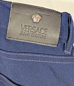 Versace Jeans Couture Smart Stretch Trousers/Jeans W30 L28 Blue Vintage Ittierre - Picture 1 of 10